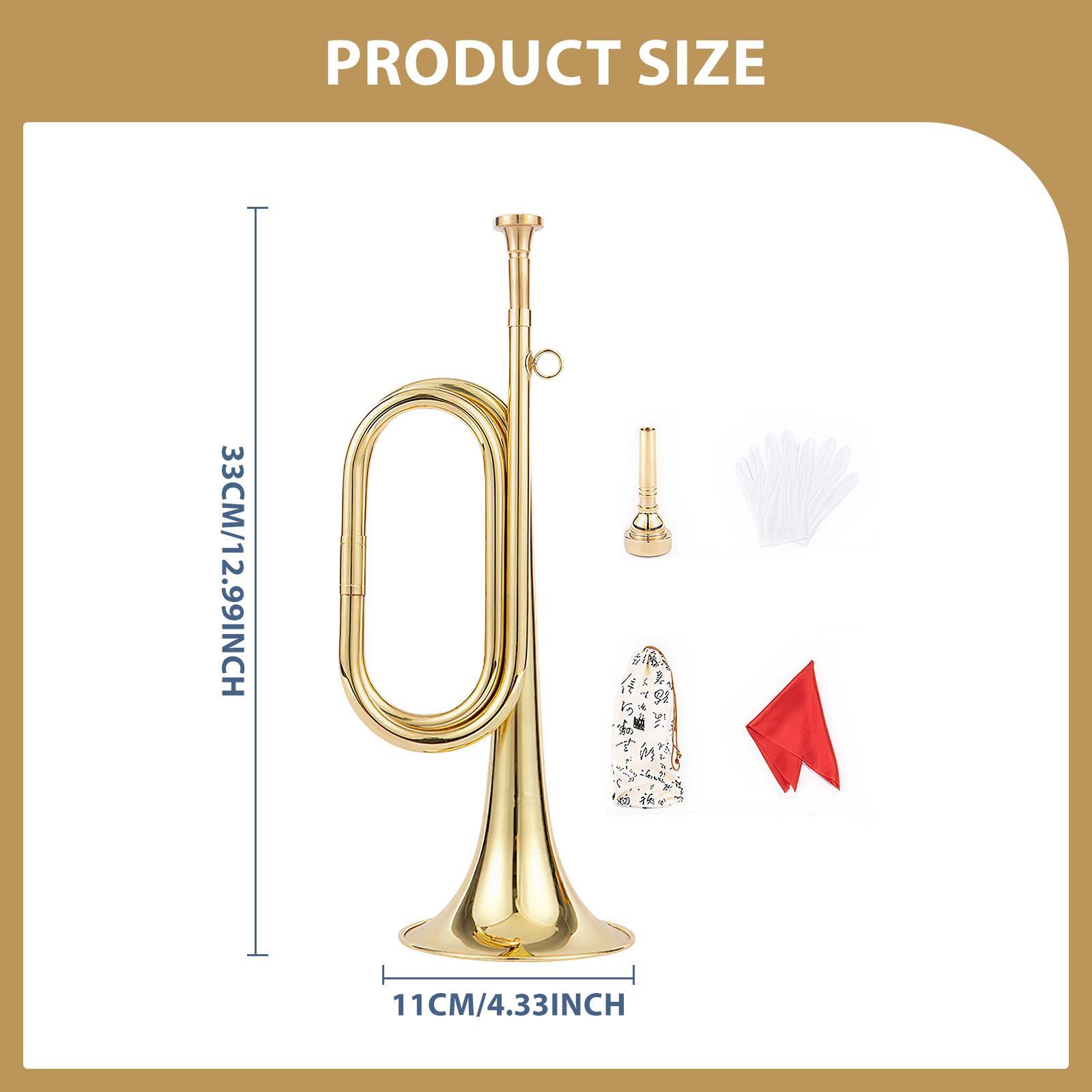 Musical Instrument Bugle - Trumpet with Gloves Music Instrument Brass