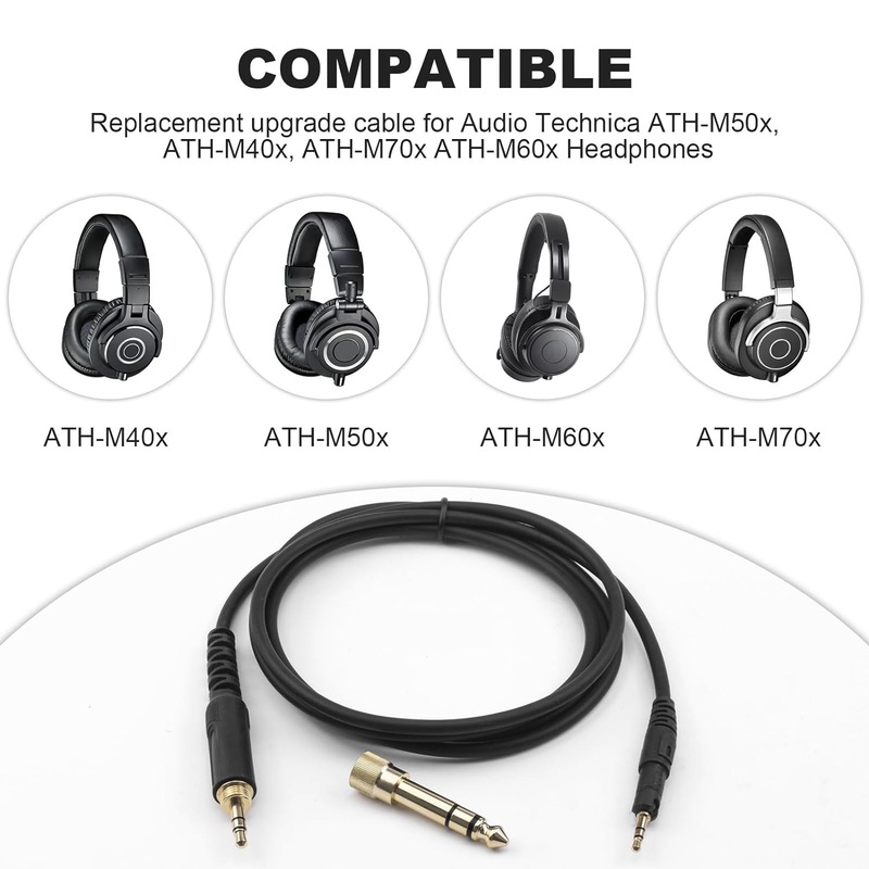Coiled Audio Cable Replacement - Audio Technica Headphone Ath-M50X recension och pris